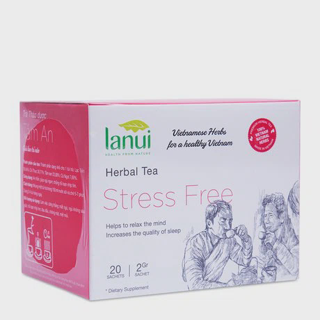 Mã cũ-Trà thảo dược Lanui Tâm An giúp an thần, ngủ ngon - Stress Free (20 gói/hộp)