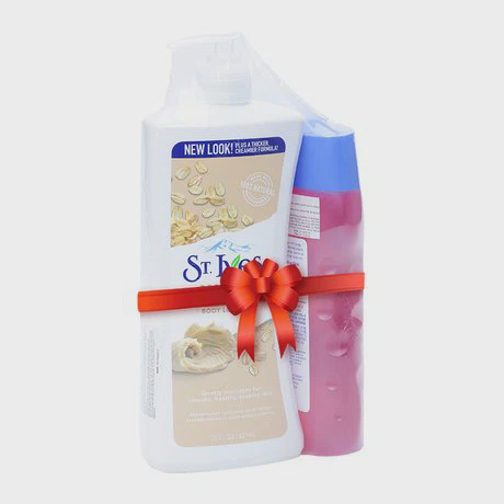Sữa dưỡng thể lúa mạch và bơ ST.Ives (621ml) + Tặng kèm chai sữa tắm Suave Kids (355ml)