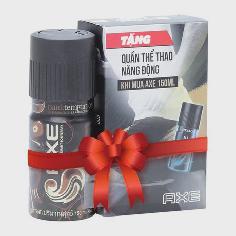 Xịt khử mùi toàn thân cho nam Axe Dark Temptation (150ml) + Tặng kèm quần thể thao năng động