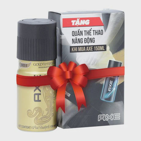 Tặng kèm quần thể thao năng động khi mua xịt khử mùi toàn thân cho nam Axe Gold (150ml)