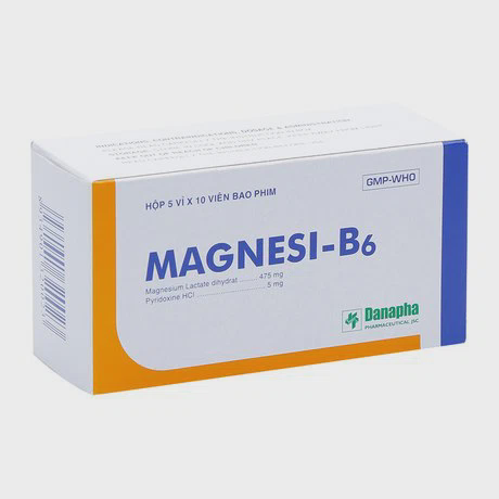 Magnesi-B6 Danapha (Hộp 5 vỉ x 10 viên)