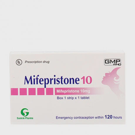 Mifepristone 10 (Hộp 1 vỉ x 1 viên)