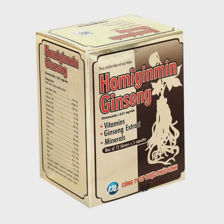 Thực phẩm chức năng bổ sung vitamin, khoáng chất Homiginmin Gingseng (Hộp 60 viên)