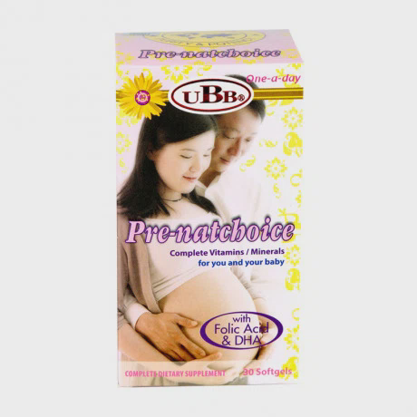 Thực phẩm bảo vệ sức khỏe dành cho phụ nữ dự định có thai, đang mang thai và sau khi sinh UBB Pre-natchoice (Hộp 30 viên)