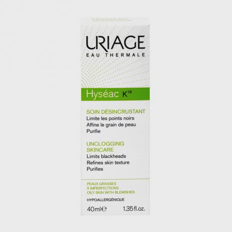 Kem ngăn ngừa mụn cám, mụn đầu đen, điều tiết dầu Uriage Hyseac K18 (40ml)