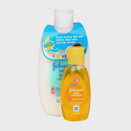 Sữa tắm chứa sữa và gạo cho bé Johnson Baby (200ml) + Tặng kèm dầu gội không cay mắt Johnson Baby Gold (50ml)