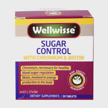 Thực phẩm bảo vệ sức khỏe cân bằng tiểu đường Wellwisse Sugar Control (Hộp 30 viên)