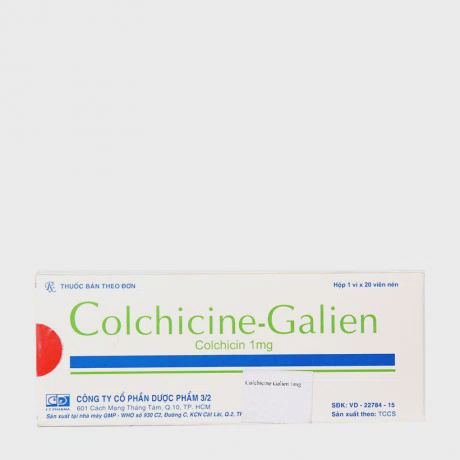 Colchicine-Galien (Hộp 1 vỉ x 20 viên)
