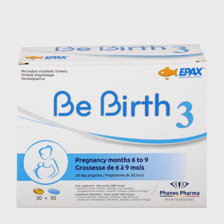 Thực phẩm bảo vệ sức khỏe giai đoạn mang thai từ tháng 6-9 Be Birth 3 (4 vỉ x 15 viên/hộp)