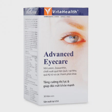 Viên uống VitaHealth Advanced Eyecare phòng ngừa và hỗ trợ mắt (30 viên/hộp)