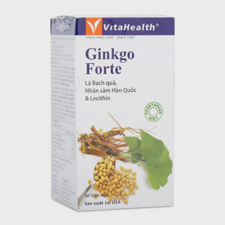 Thực phẩm bảo vệ sức khỏe bổ não, tăng cường trí nhớ Ginkgo Forte (Hộp 30 viên)