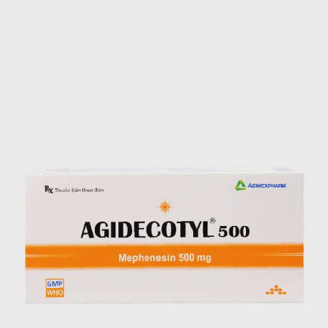 Viên nén bao phim Agidecotyl 500mg điều trị các chứng co cứng cơ (2 vỉ x 12 viên)