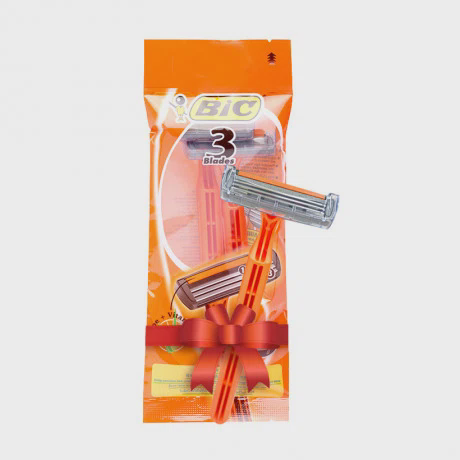 Dao cạo râu 3 lưỡi Bic (2 cây/gói) + Tặng 1 dao cạo râu cùng loại
