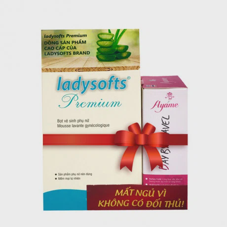Bọt vệ sinh phụ nữ Ladysoft Premium (100ml) + Tặng 1 chai DDVS phụ nữ Ayame Day by Travel (25ml)