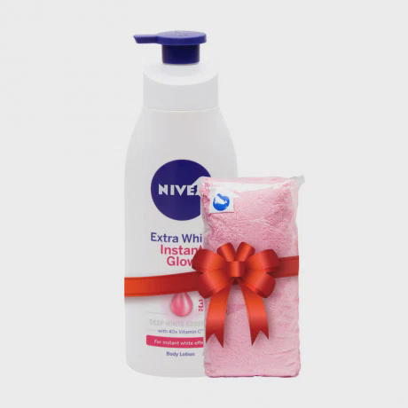 Sữa dưỡng thể sáng da tức thì Nivea Extra White SPF30 (350ml) + Tặng khăn bông