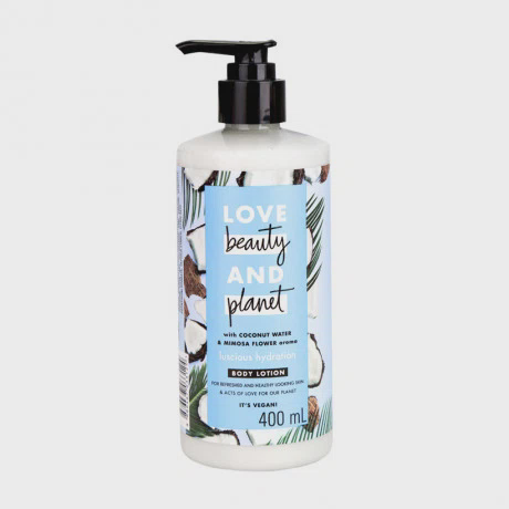 Sữa dưỡng thể giúp phục hồi da thiếu ẩm Love Beauty And Planet Luscious Hydration (400ml)