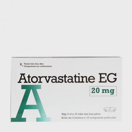 Atorvastatine EG 20mg (3 vỉ x 10 viên/hộp)