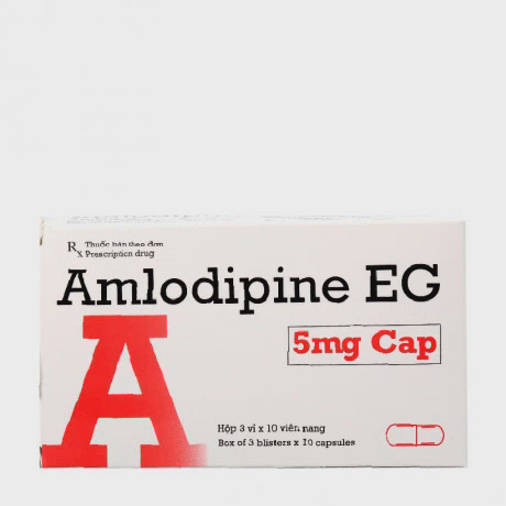 AMLODIPINE EG 5mg cap (Hop 3 vi x 10 vien)Pymepharco