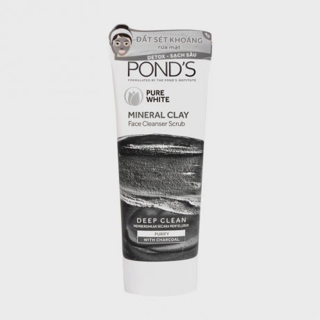 Sữa rửa mặt đất sét khoáng sạch sâu detox dạng hạt Pond's Pure White (90g)