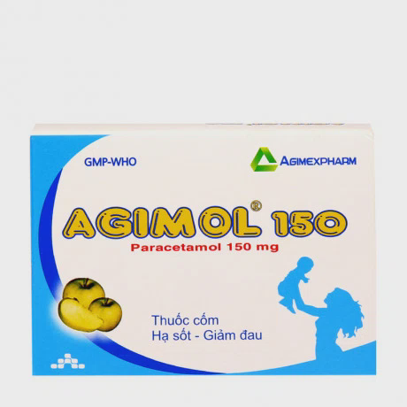 Thuốc hạ sốt và giảm đau Agimol 150mg (Hộp 10 gói)