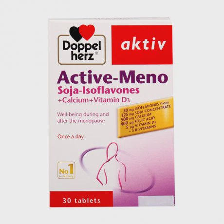 Viên uống Doppelherz Aktiv hỗ trợ Active-Meno cân bằng nội tiết tố nữ (Hộp 3 vỉ x 10 viên)