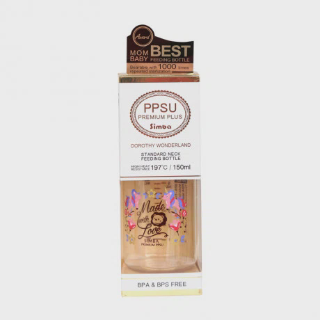 Bình sữa Simba PPSU Dorothy Wonderland cổ chuẩn màu hồng (150ml)
