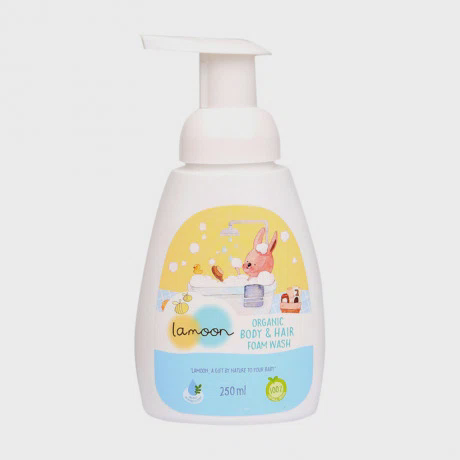 Sữa tắm gội dạng bọt cho bé Lamoon Organic (250ml)