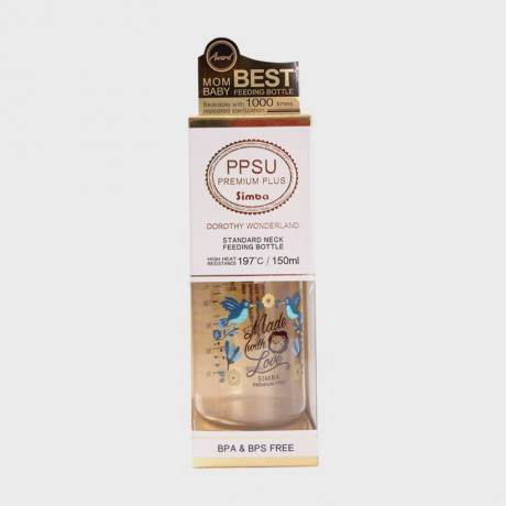 Bình sữa Simba PPSU Dorothy Wonderland cổ chuẩn màu xanh (150ml)