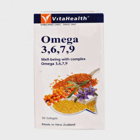 Viên uống VitaHealth Omega 3,6,7,9 hỗ trợ bảo vệ não, tim mạch và mắt (Hộp 30 viên)