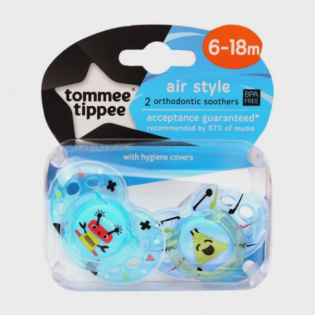 Ty ngậm thoáng khí cho bé từ 6-18 tháng tuổi Tommee Tippee (2 cái/vỉ)