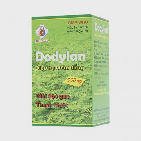 Viên nang cứng Dodylan 550mg điều trị các bệnh lý về gan (chai 60 viên)