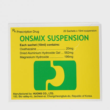 Hỗn dịch uống Onsmix Suspension 10ml điều trị viêm loét, trào ngược dạ dày thực quản (20 gói x 10ml)