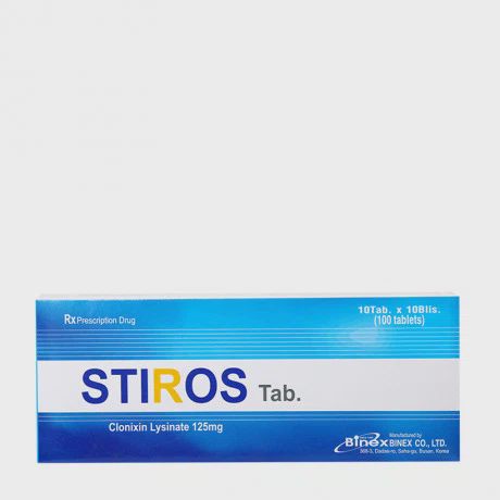 Viên nén Stiros 125mg trị viêm khớp dạng thấp, đau cơ, đau dây thần kinh, đau đầu (10 vỉ x 10 viên)