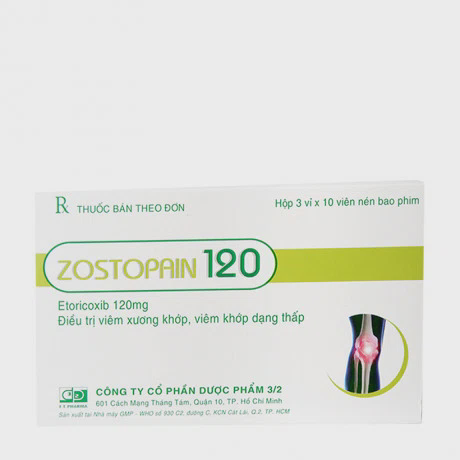 Zostopain 120mg (3 vỉ x 10 viên/hộp)