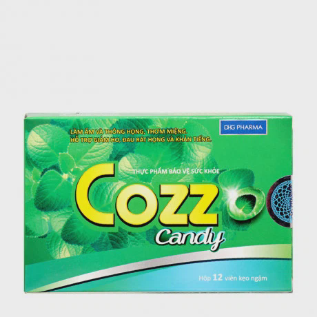 Kẹo ngậm hỗ trợ giảm ho, thông họng Cozz Candy (Hộp 12 viên)