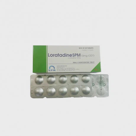 Viên nén tan trong miệng Loratadine SPM 10mg điều trị dị ứng, ngứa và mày đay (3 vỉ x 10 viên)