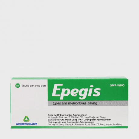 Viên nén bao phim Epegis 50mg điều trị liệt cứng, viêm lớp và thắt lưng (3 vỉ x 10 viên)