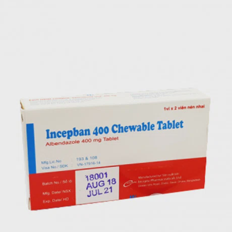 Incepban 400mg (hộp 1 vỉ x 2 viên)