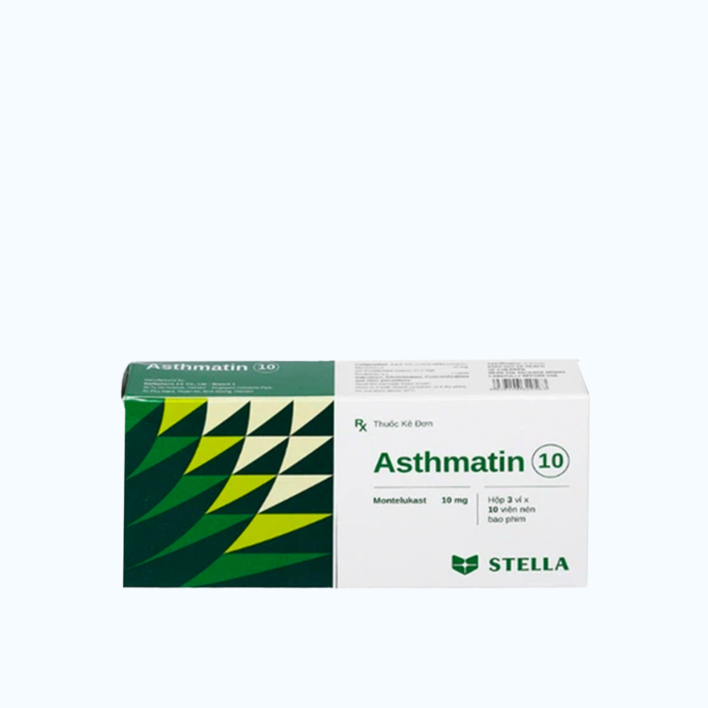 Asthmatin 10mg ( Hộp 3 vỉ x 10 viên) Stella