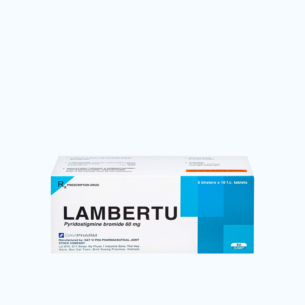 Lambertu 60mg Davipharm (Hộp 6 vỉ x 10 viên)