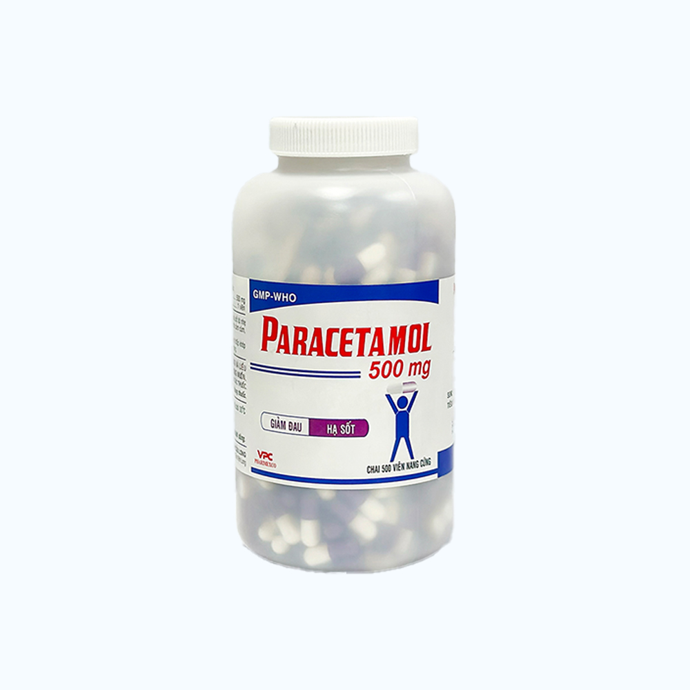 PARACETAMOL CAPS 500MG (Chai 500 Vien)