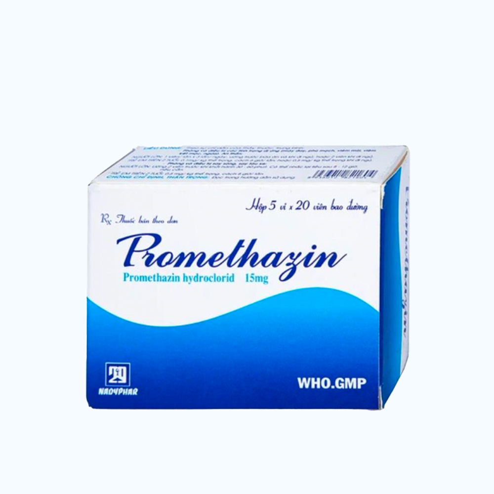 Promethazin Nadyphar 15mg (5 vi x 20 vien)