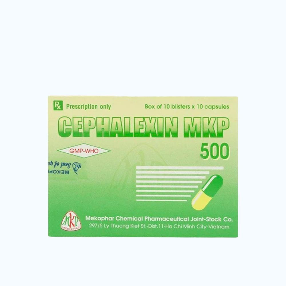 Cephalexin 500mg (Hop 10 x 10 vien)Mekophar