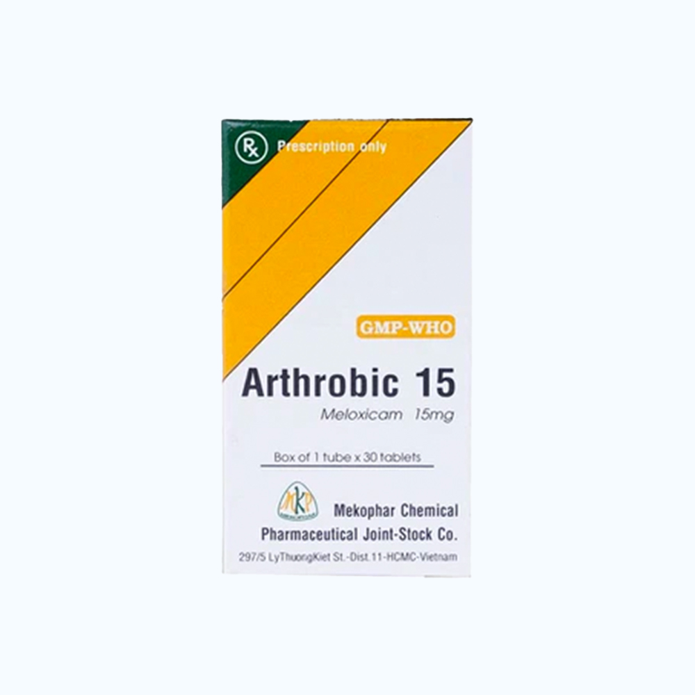 Arthrobic 15 Mekophar (Hộp 1 lọ x 30 viên nén)
