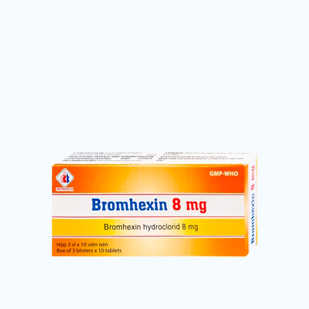 Bromhexin 8 mg (Hop 3 vỉ x 10 Vien)