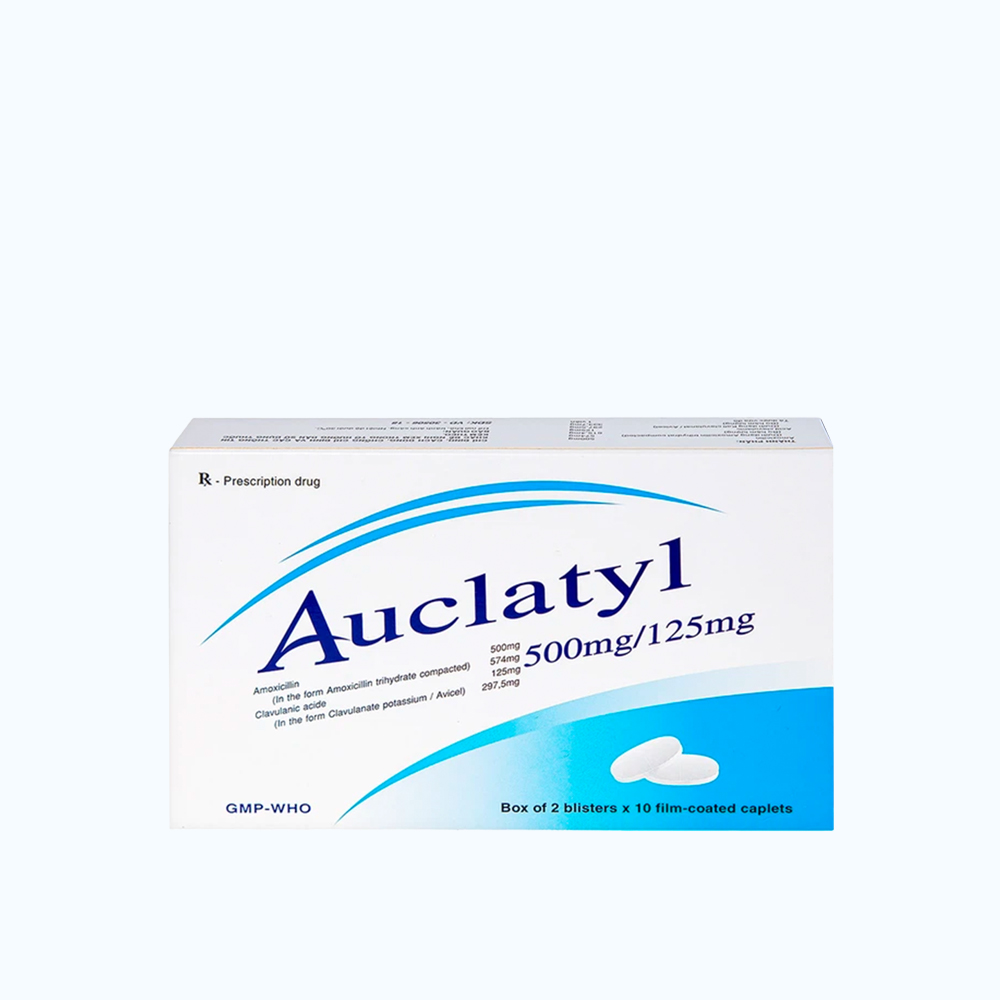 Auclatyl 500/125mg (Hộp 2 vi x 10viên)