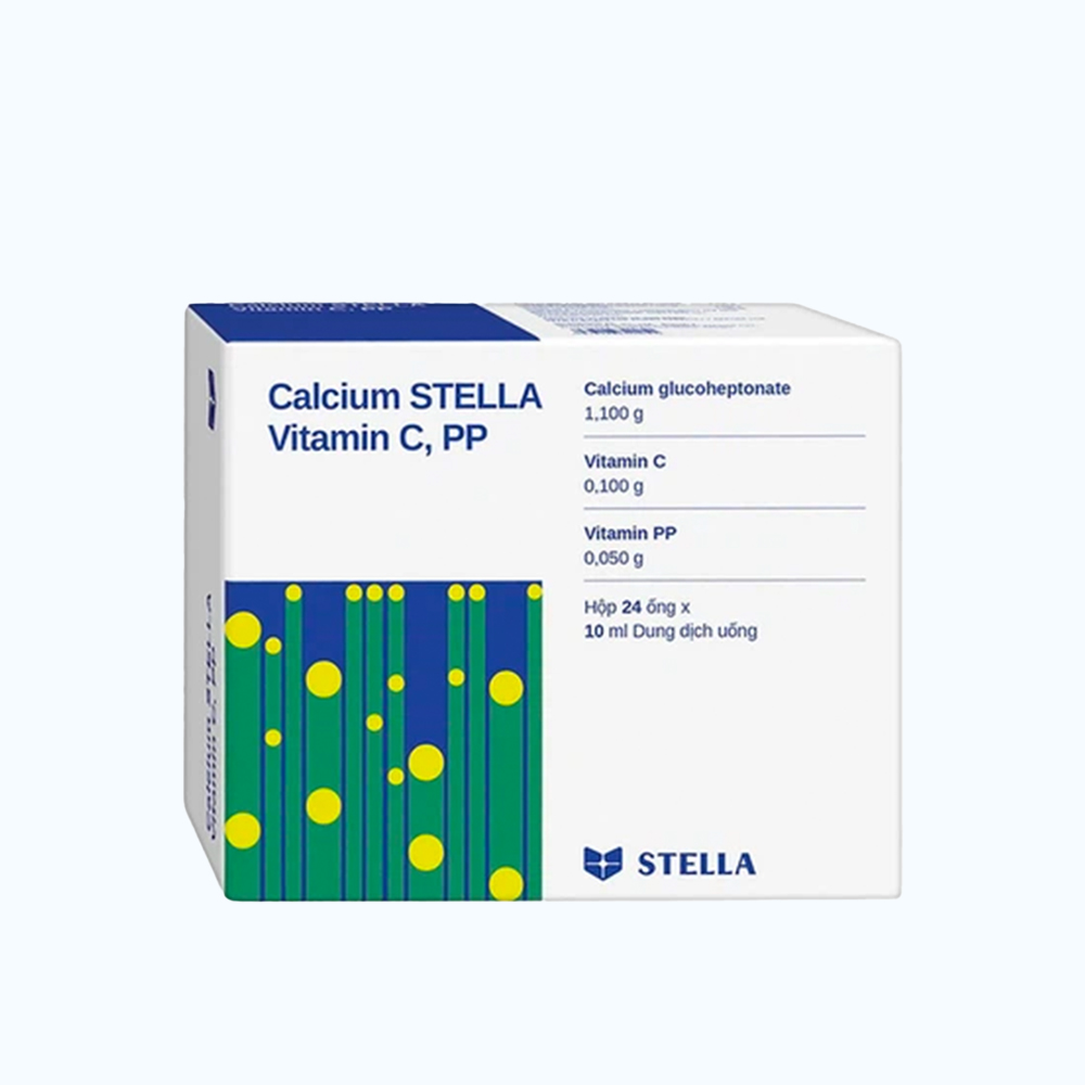 Calcium Stella Vitamin C, PP (Hộp 24 ống x 10ml)