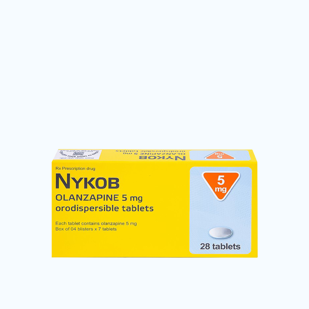 Nykob 5mg Genepharm SA điều trị tâm thần phân liệt (4 vỉ x 7 viên)