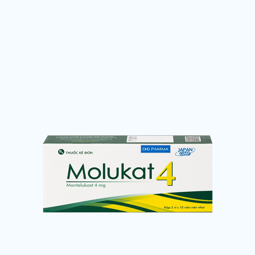 Molukat 4mg DHG Pharma (Hộp 3 vỉ x 10 viên)