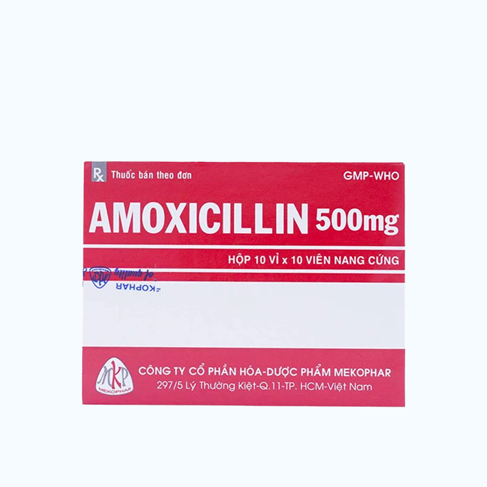 AMOXICILLIN 500MG (hop 100 vien) Mekopha